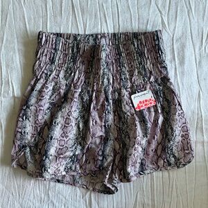 FP Movement The Way Home Shorts Size M Snakeskin Print NEW w/ Tag